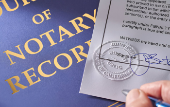 What does it mean to have a document notarized with a notary public?